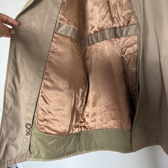 Vintage Chaps Ralph Lauren Trench Coat Large Thinsulate Lining Quiet Luxury Fall - Picture 9 of 15